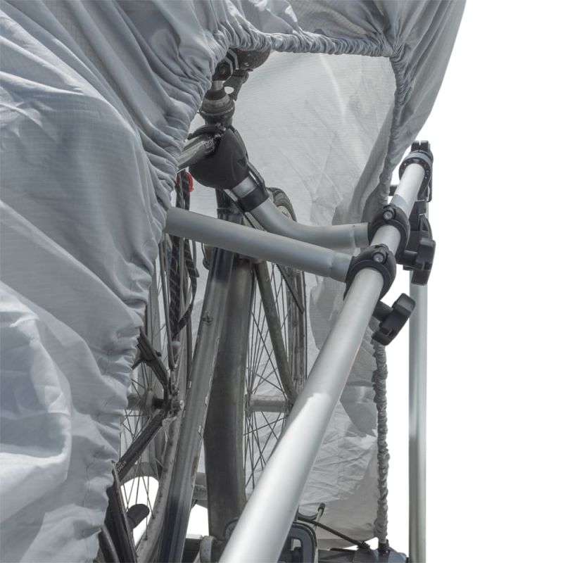 Fietshoes XL voor 2 fietsen - Voor fietsendrager achterzijde camper/caravan - Met insteekvak voor waarschuwingsbord